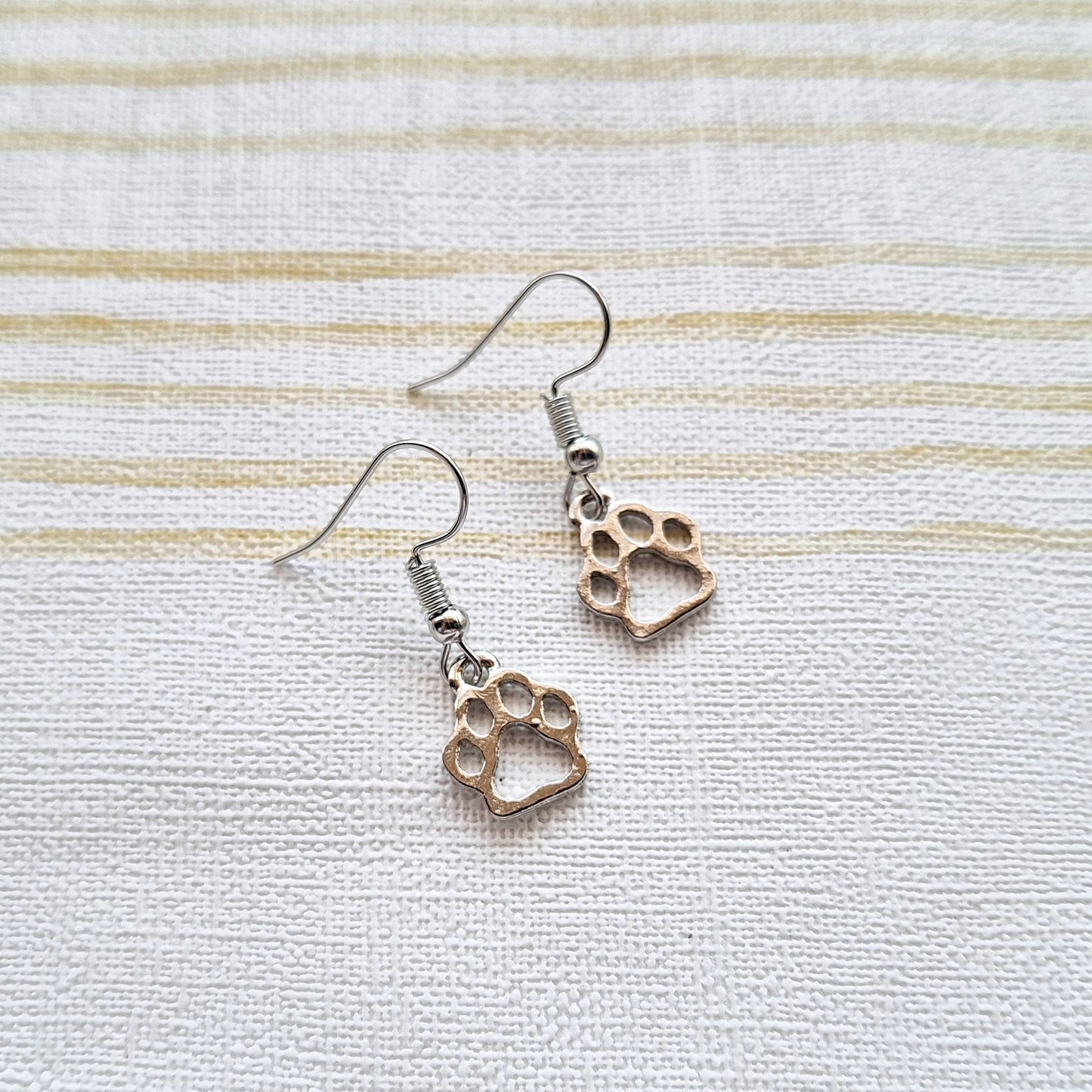 Paw print earrings, cat jewelry, dog jewellery, crazy cat lady, animal lover, pet earrings, gift for dog mum