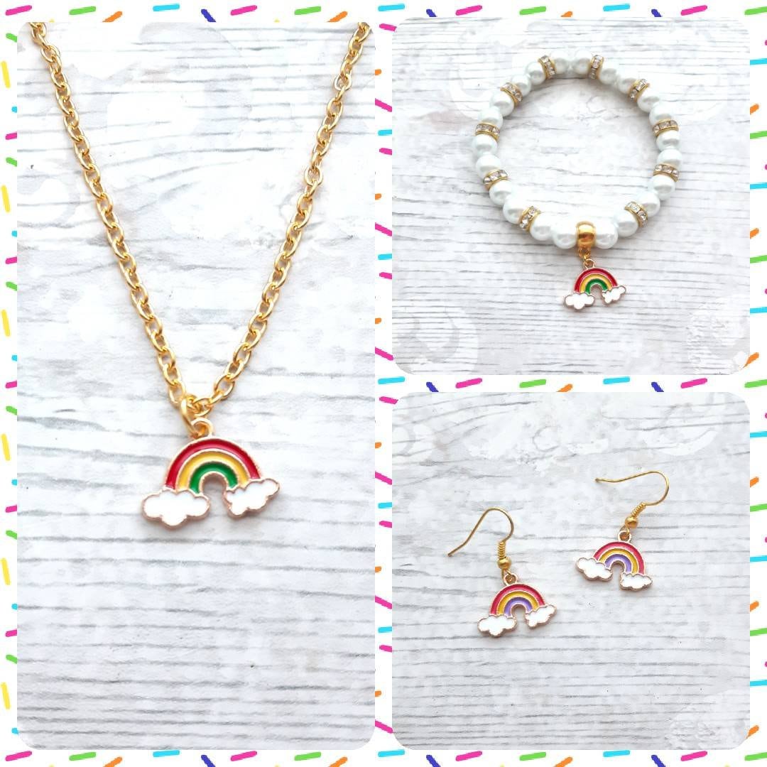 Rainbow earrings, colourful jewellery, pride earrings, summer earrings, birthday present, enamel earrings, gift for her