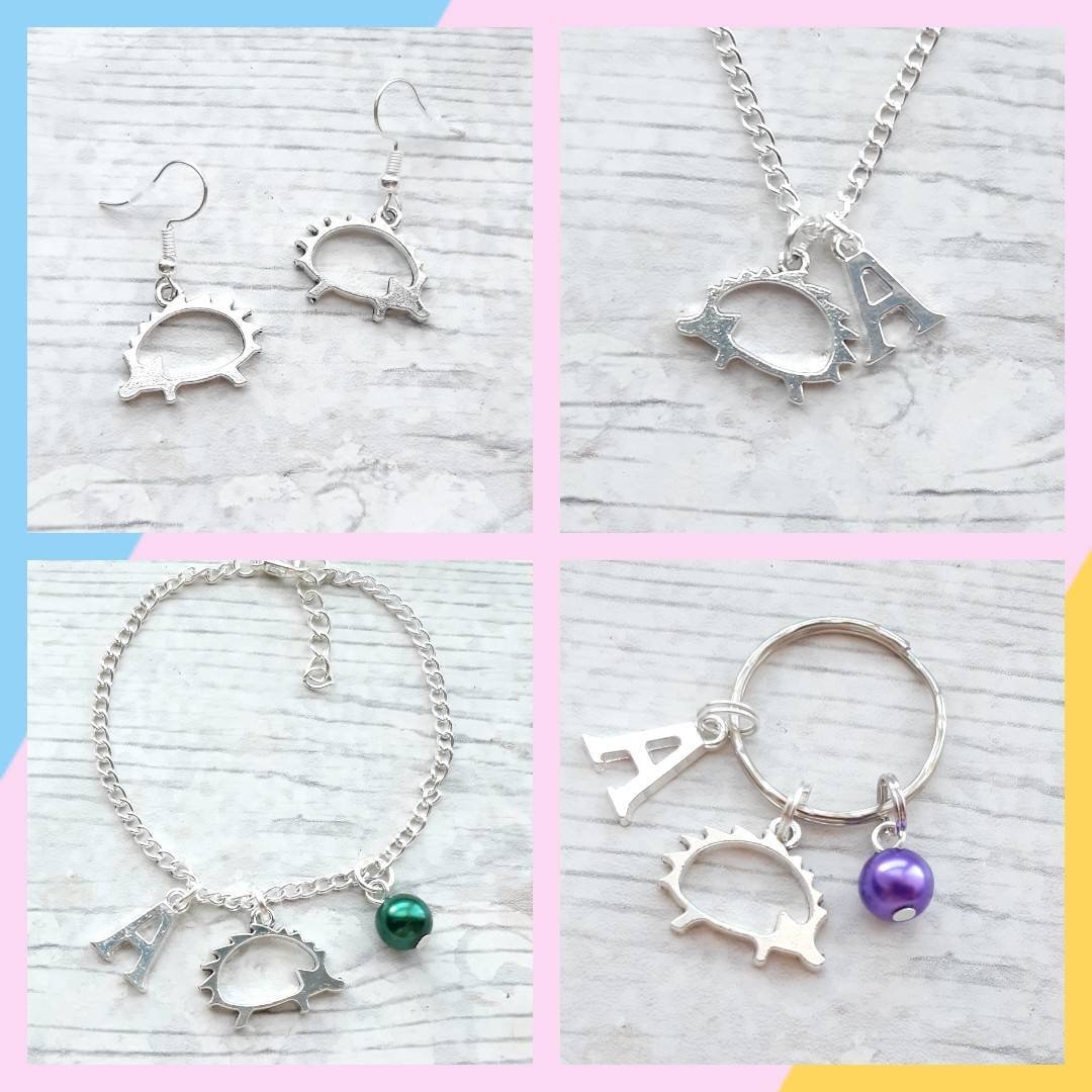 Hedgehog earrings, cute forest animal present, woodland gift, hedgehog jewellery, gifts for girls, wildlife lover