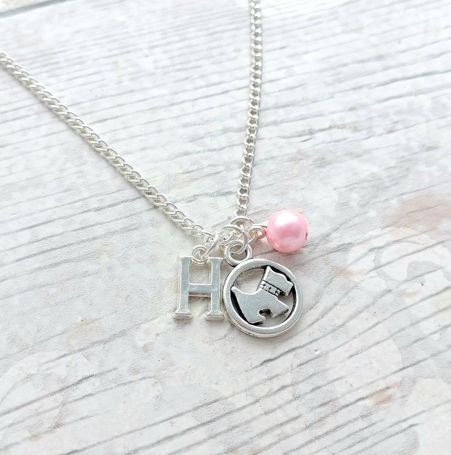 Scottish terrier necklace, scottie dog jewellery, doggy mum gift, furry animal lover present