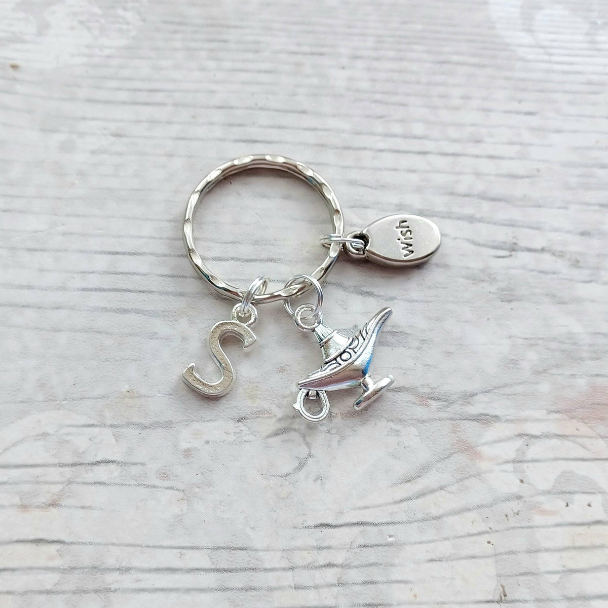 Magic lamp keyring, genie wish keychain, fairytale gift, make a wish present