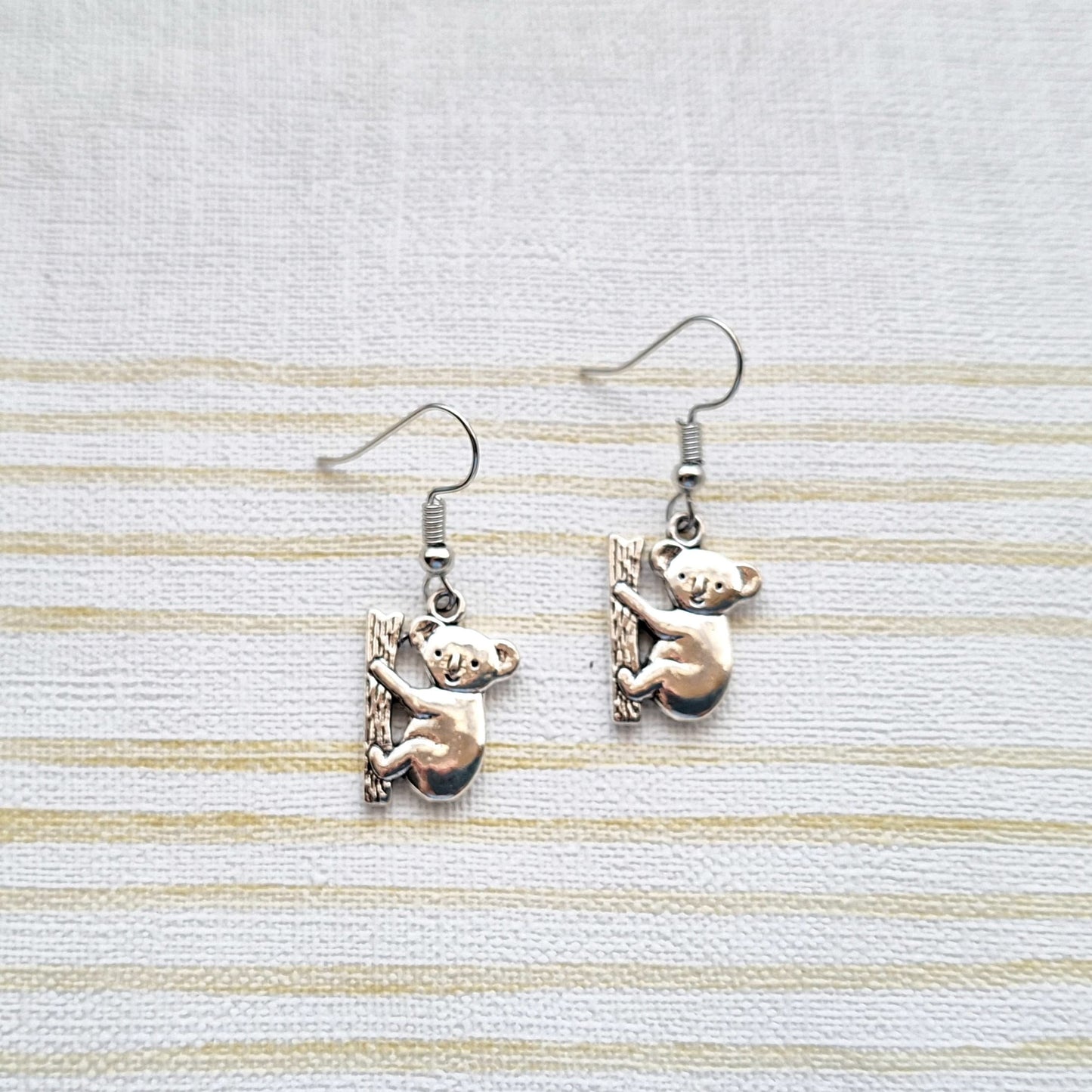 Koala earrings, animal lover jewellery, zoo keepers gift, present for teenager, Australian jewellery