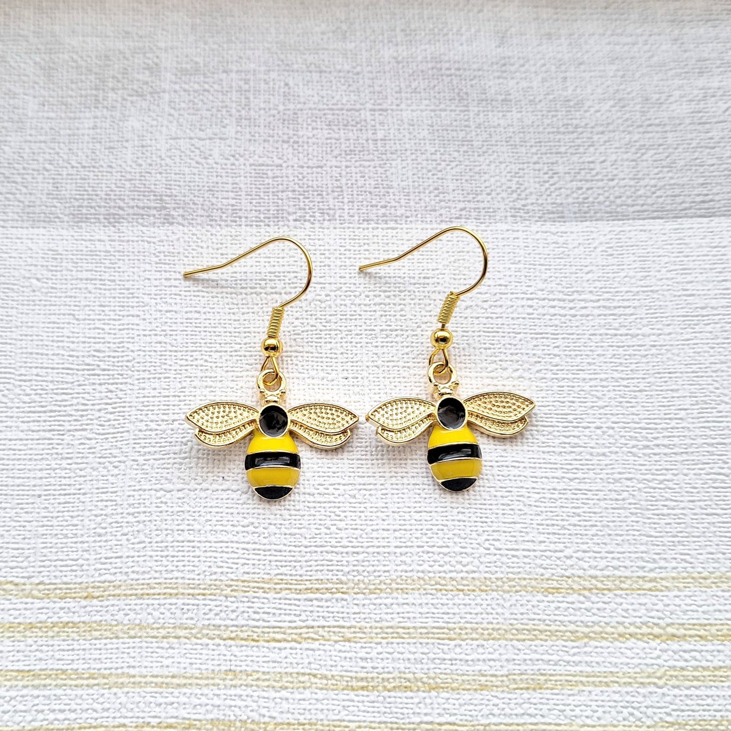 Bee earrings, wasp jewellery, bug lover, bumblebee gift, present for bee keeper, spring jewellery, wedding jewelry