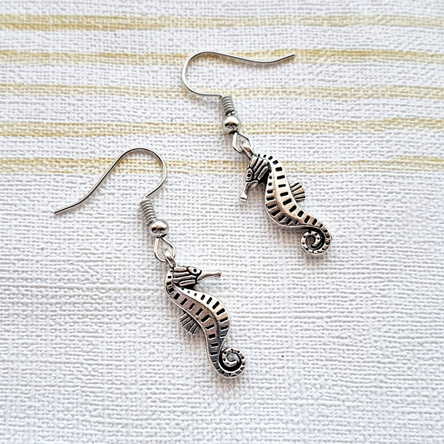 Seahorse earrings, nautical jewellery, sea animal lover, sealife gift for girls, summer jewelry