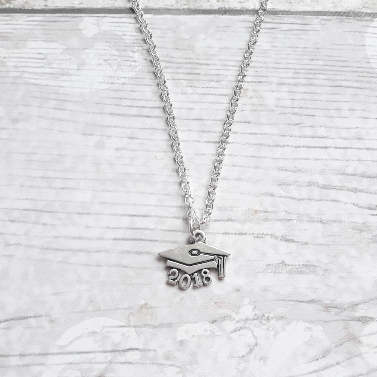 2023 Graduation necklace, grad student jewellery, graduation cap gift, congratulations present, high school graduate jewelry, you did it