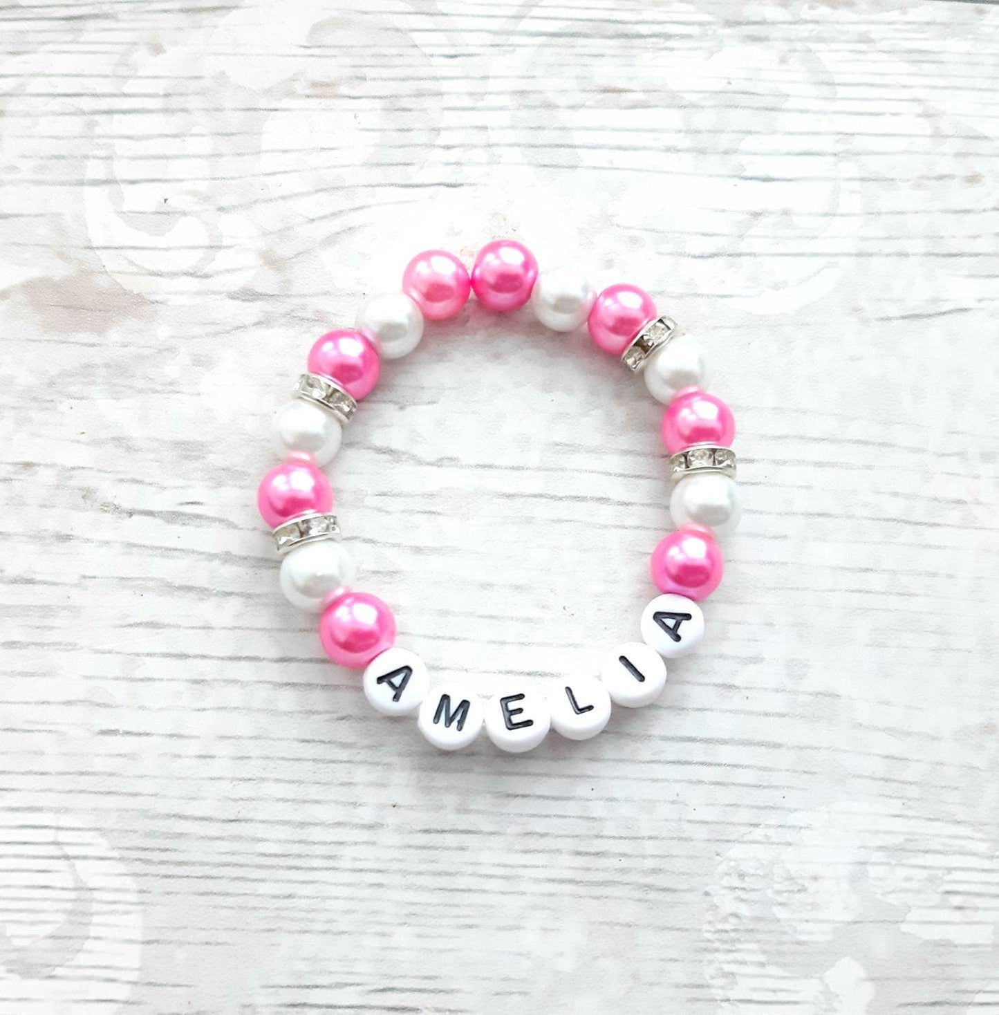 name bracelet, personalised kids jewellery, wedding jewelry, thankyou present, flowergirl bracelet, gifts for girls