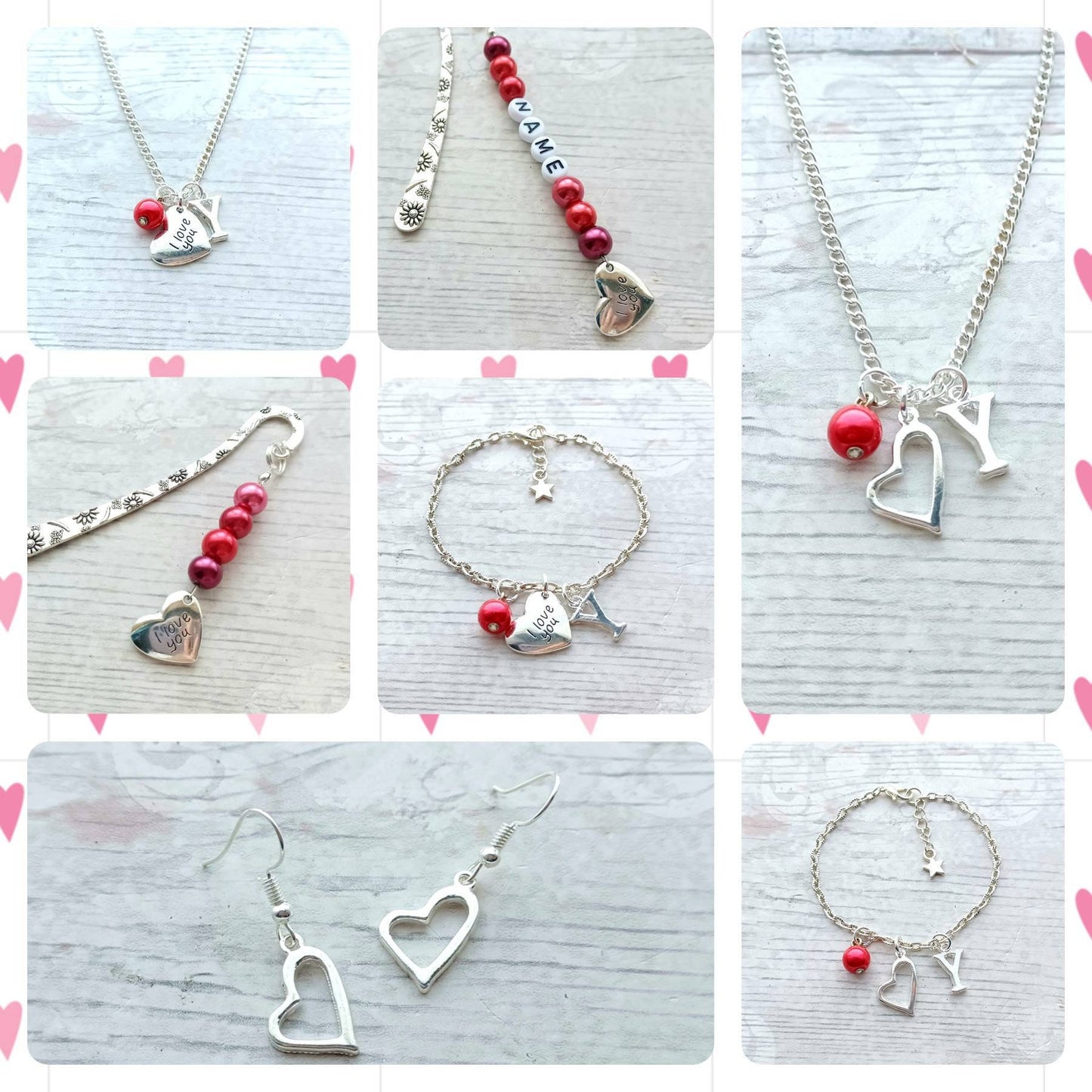 I love you heart necklace, anniversary present, gifts for wife, wedding jewellery, valentines day present for her, minimalist chain