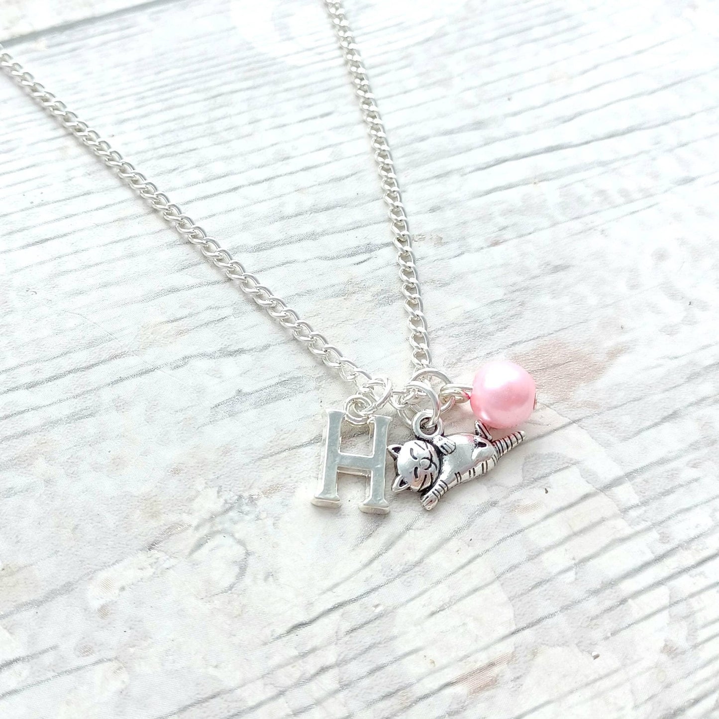 Cat necklace, feline jewellery, kitty mum gift, furry animal lover present, kitten necklace, crazy cat lady gift