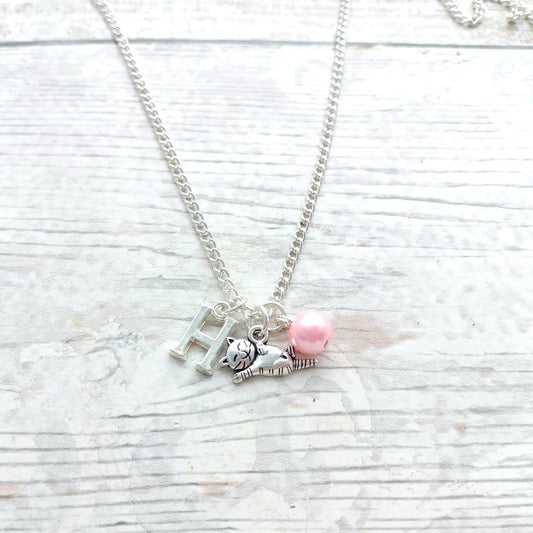 Cat necklace, feline jewellery, kitty mum gift, furry animal lover present, kitten necklace, crazy cat lady gift