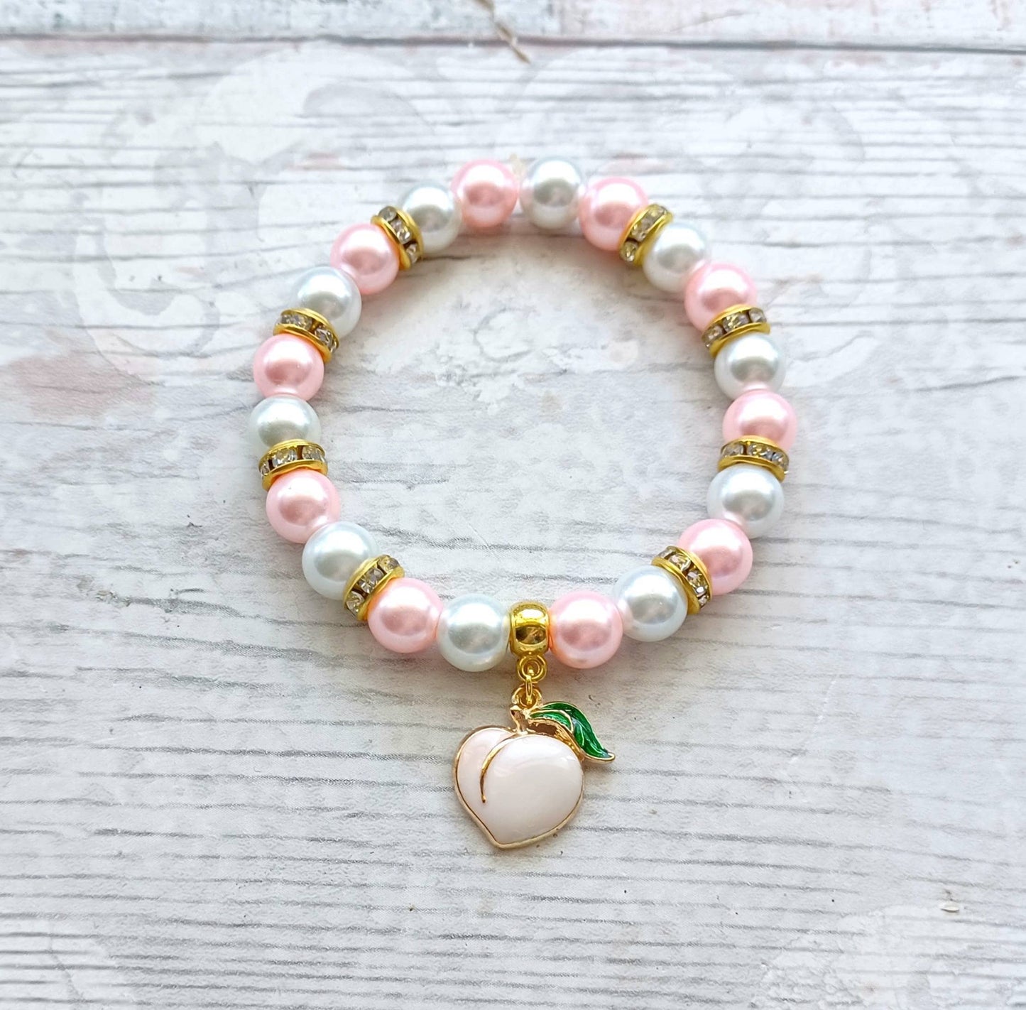 Peach bracelet, fruit jewellery, vegan gift, your a peach present