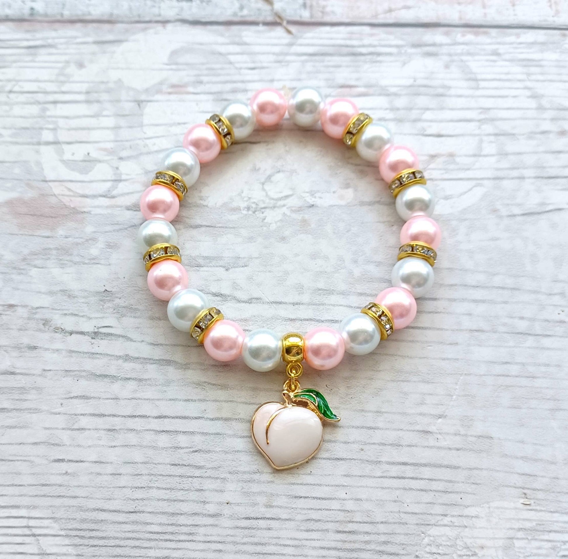 Peach bracelet, fruit jewellery, vegan gift, your a peach present