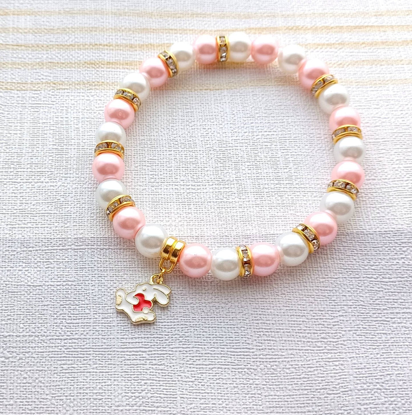 Rabbit bracelet, easter jewellery, bunny bracelet, easter bunny gift, animal lover present, gifts for girls