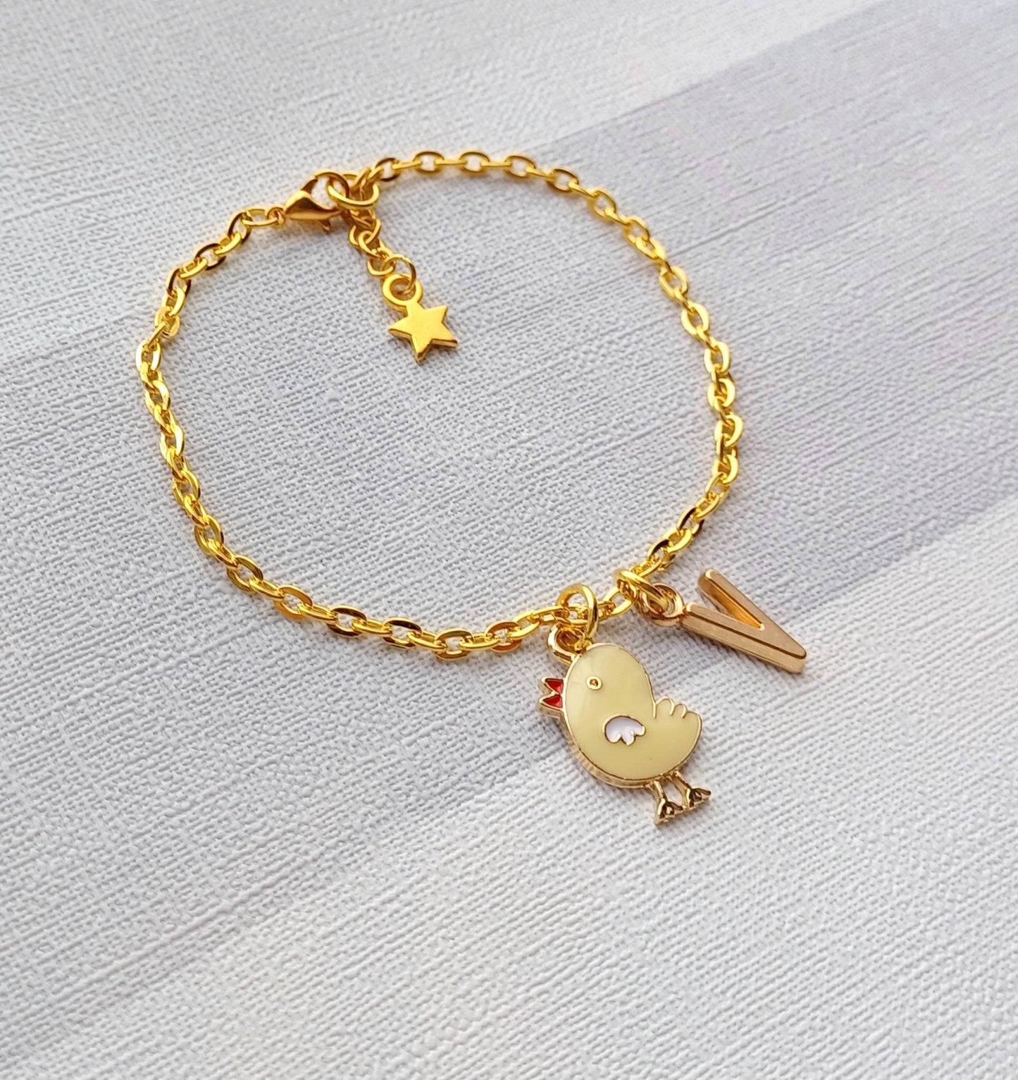Chick bracelet, easter chick jewellery, spring vibes, cute easter gift, Farm animal lover