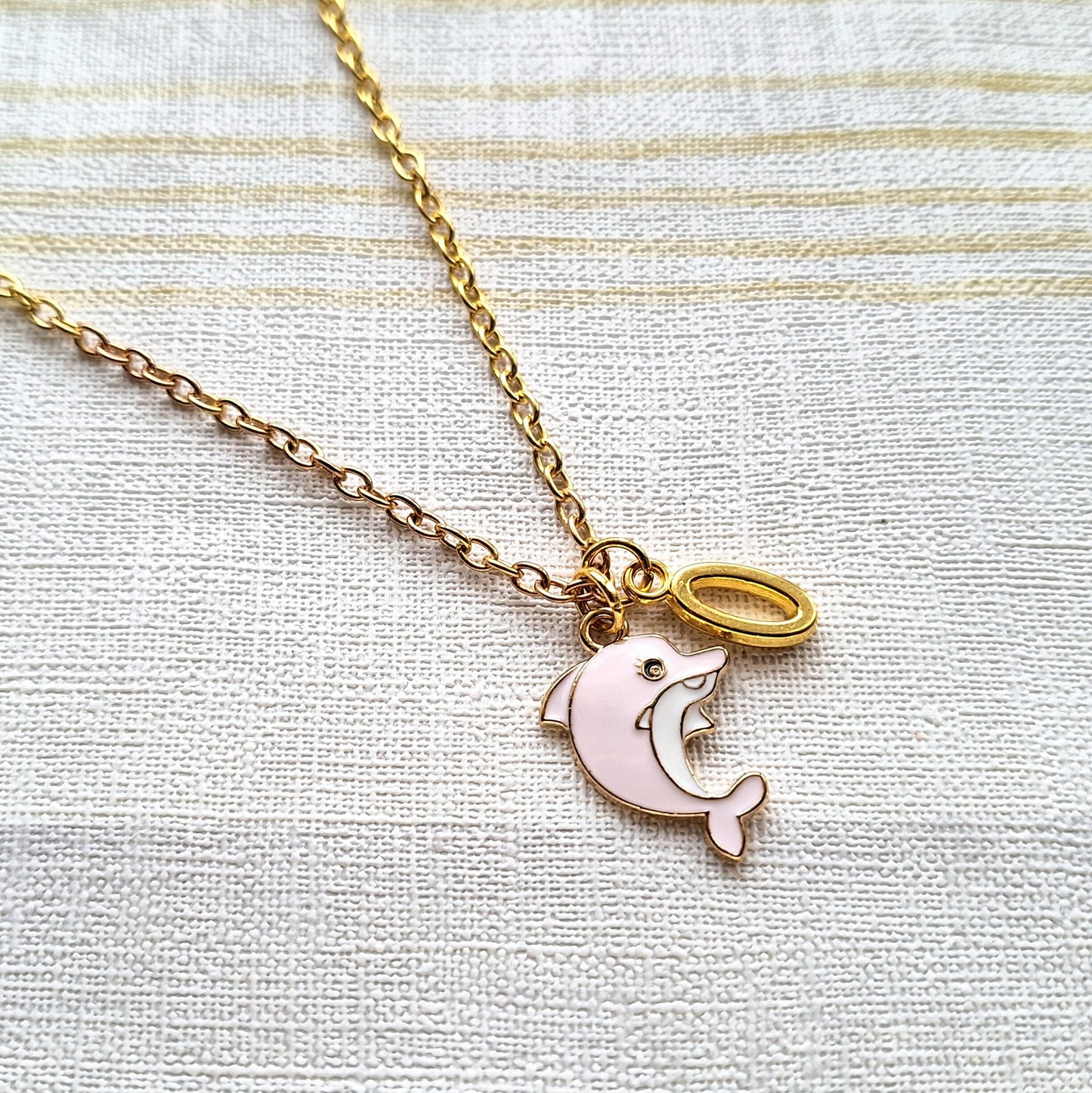 Dolphin necklace, nautical necklace, animal lover, sealife Christmas present, ocean jewelry