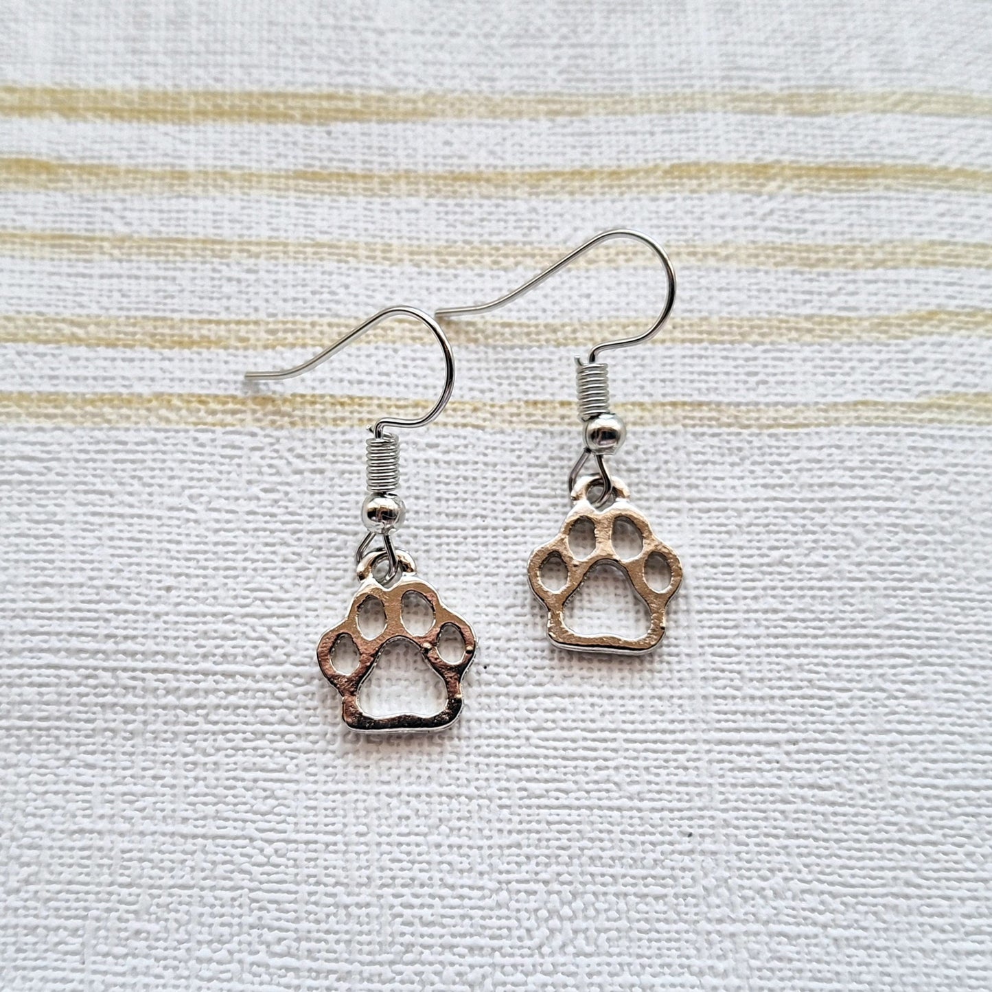 Paw print earrings, cat jewelry, dog jewellery, crazy cat lady, animal lover, pet earrings, gift for dog mum