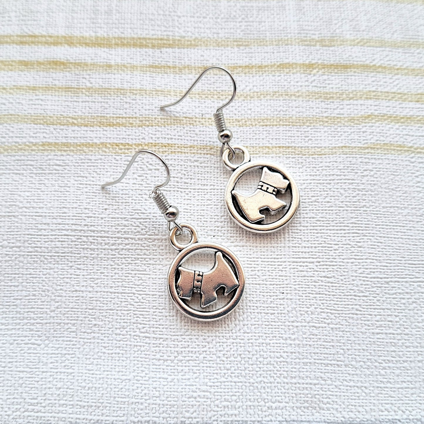 Dog earrings, scottish terrior jewelry, puppy jewellery, crazy dog lady, animal lover, pet earrings, gift for doggy mum