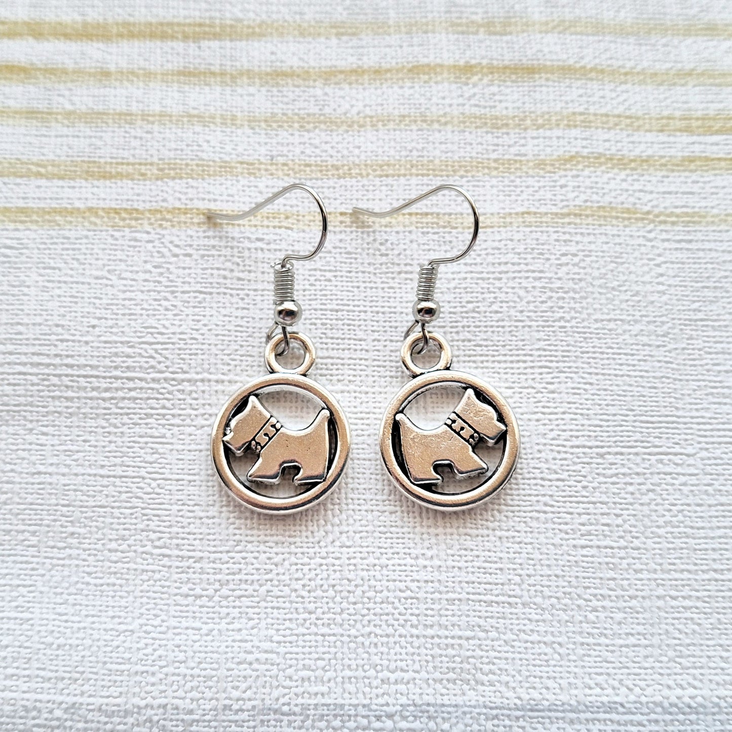 Dog earrings, scottish terrior jewelry, puppy jewellery, crazy dog lady, animal lover, pet earrings, gift for doggy mum