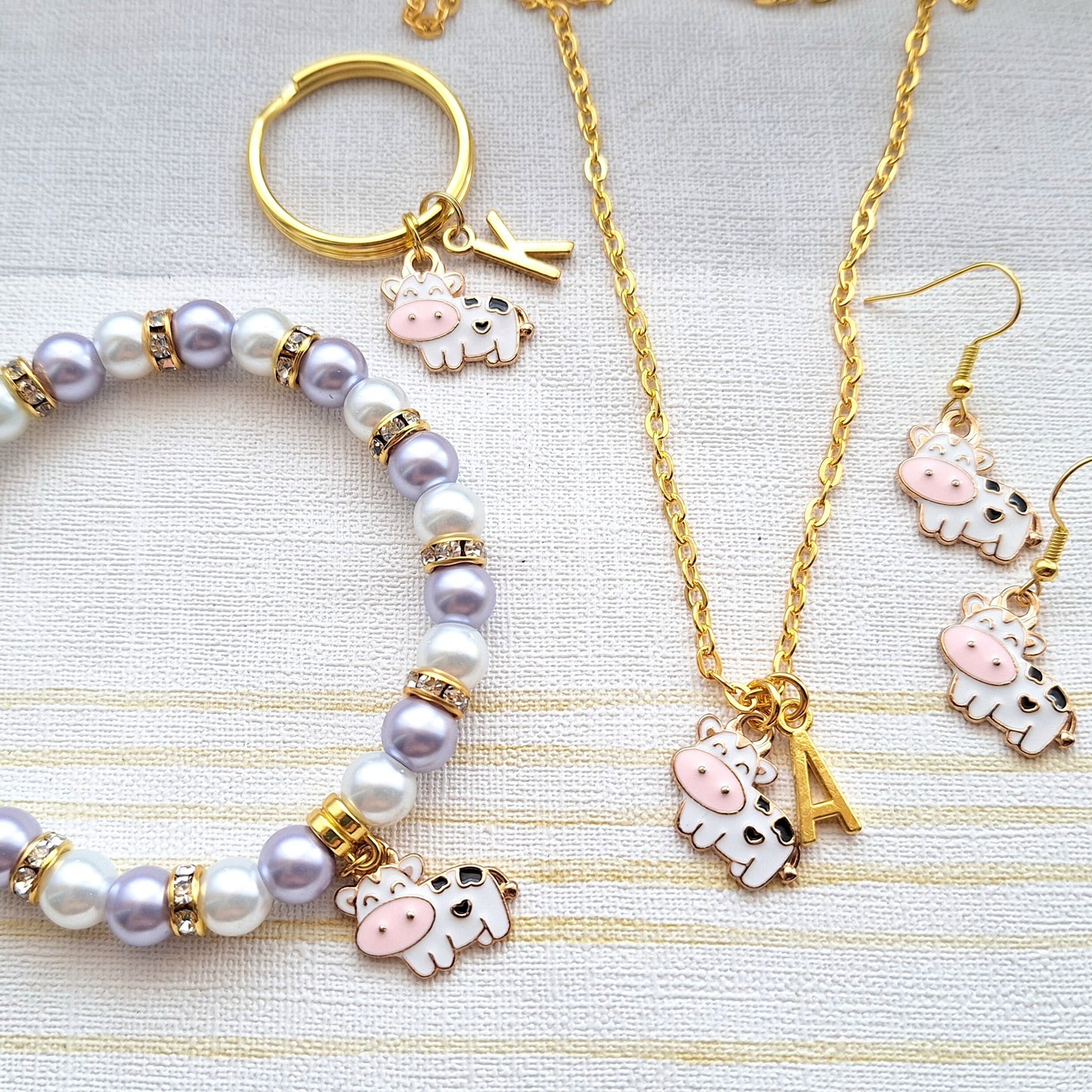 Cow earrings, farm animal jewellery, farmer gift, animal lover, farmyard keepsake, present for her