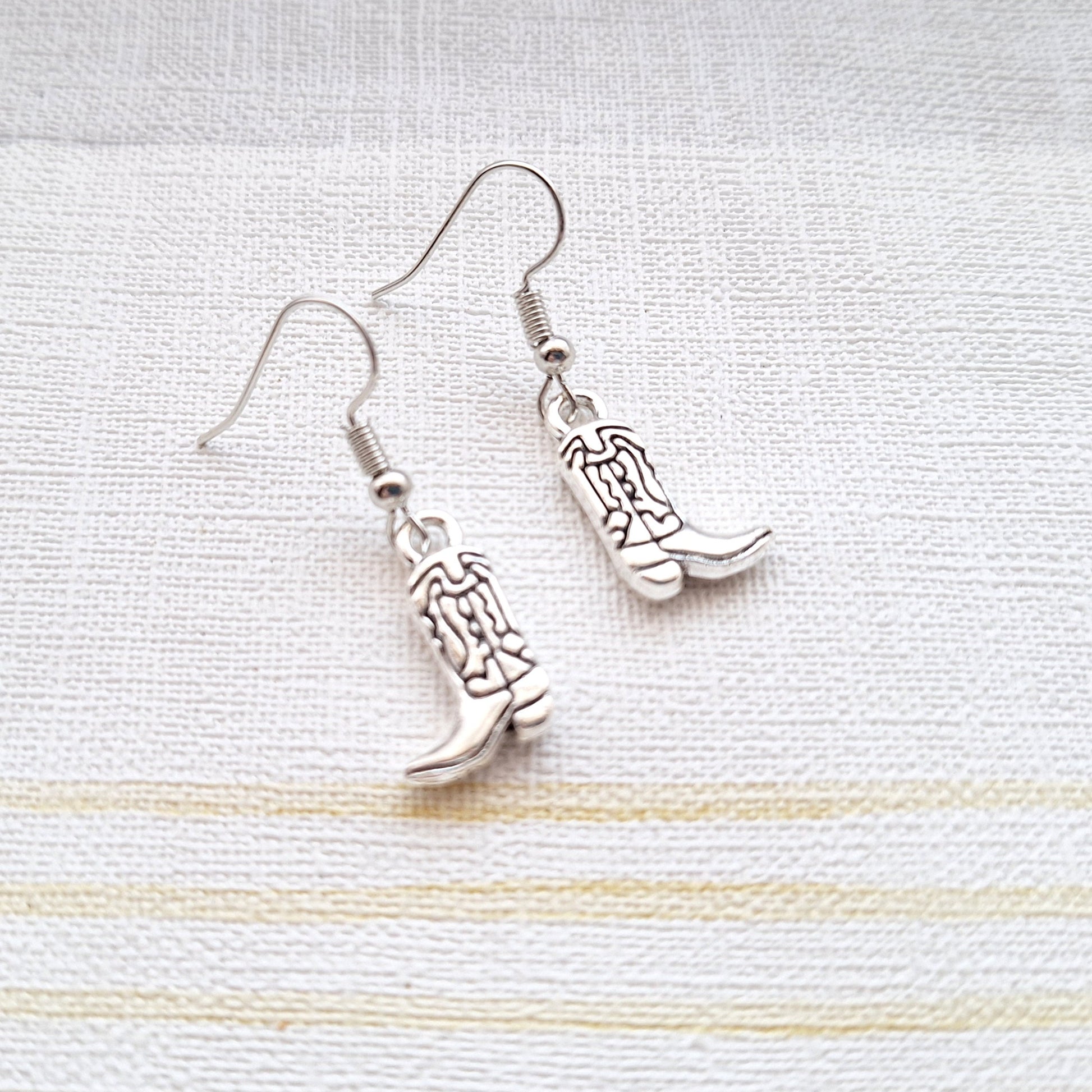 Cowboy boots earrings, country and western jewellery, cowgirl gift, line dancing present, country girl