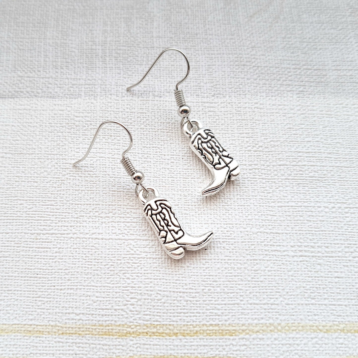 Cowboy boots earrings, country and western jewellery, cowgirl gift, line dancing present, country girl