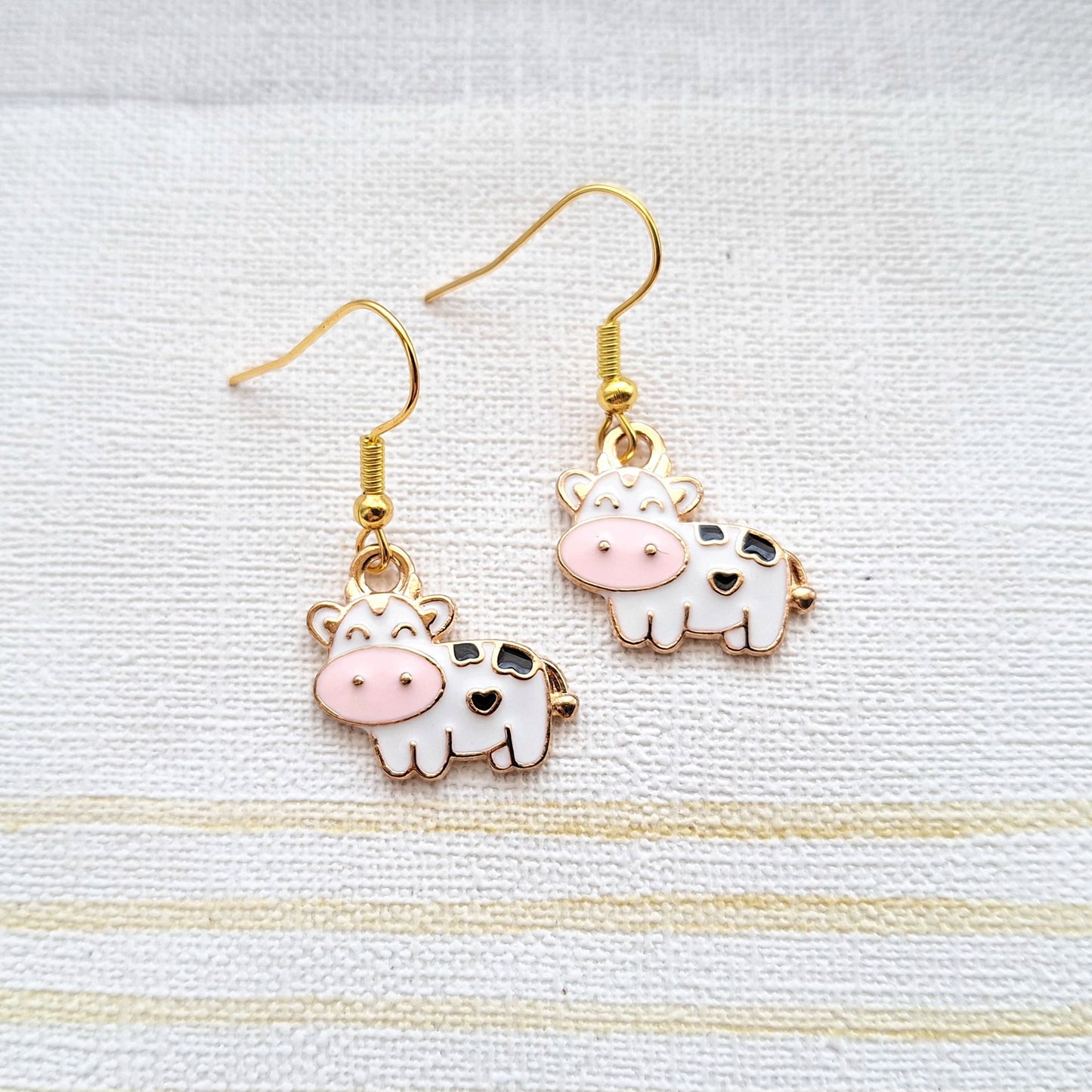 Cow earrings, farm animal jewellery, farmer gift, animal lover, farmyard keepsake, present for her