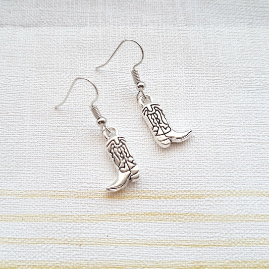 Cowboy boots earrings, country and western jewellery, cowgirl gift, line dancing present, country girl