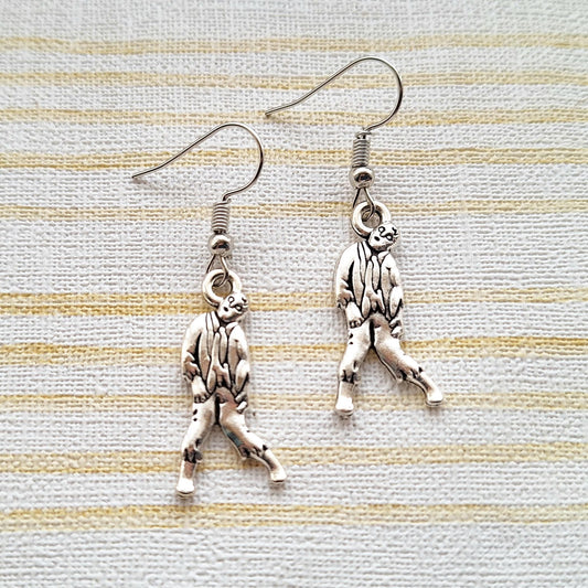 Zombie earrings, halloween jewellery, walking dead jewelry, supernatural undead earrings, gothic gift, spooky living dead present