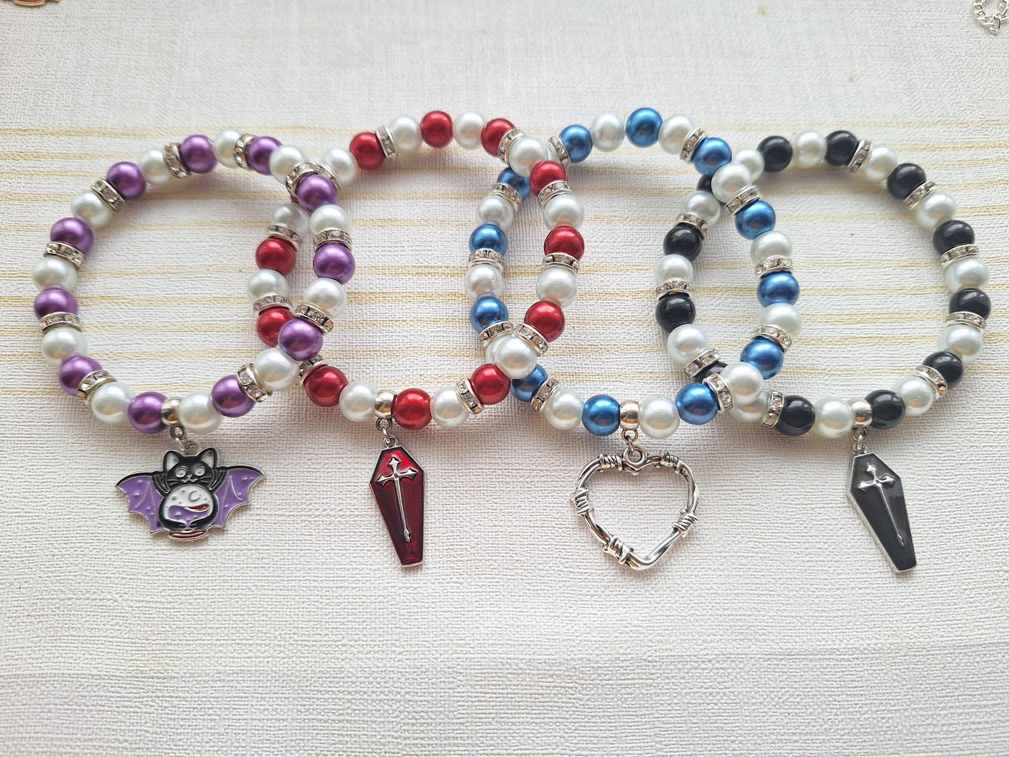 Coffin bracelet, Halloween jewellery, dracula cross coffin, gift for goth, spooky season, present for friend, vampire bracelet