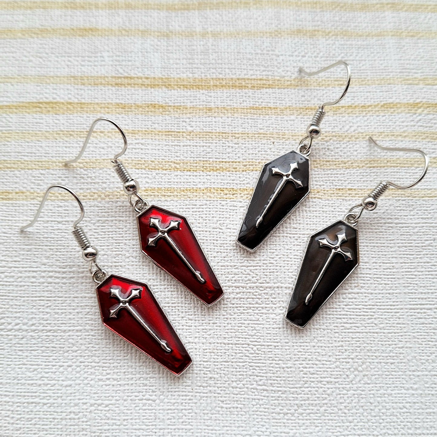 Coffin bracelet, Halloween jewellery, dracula cross coffin, gift for goth, spooky season, present for friend, vampire bracelet