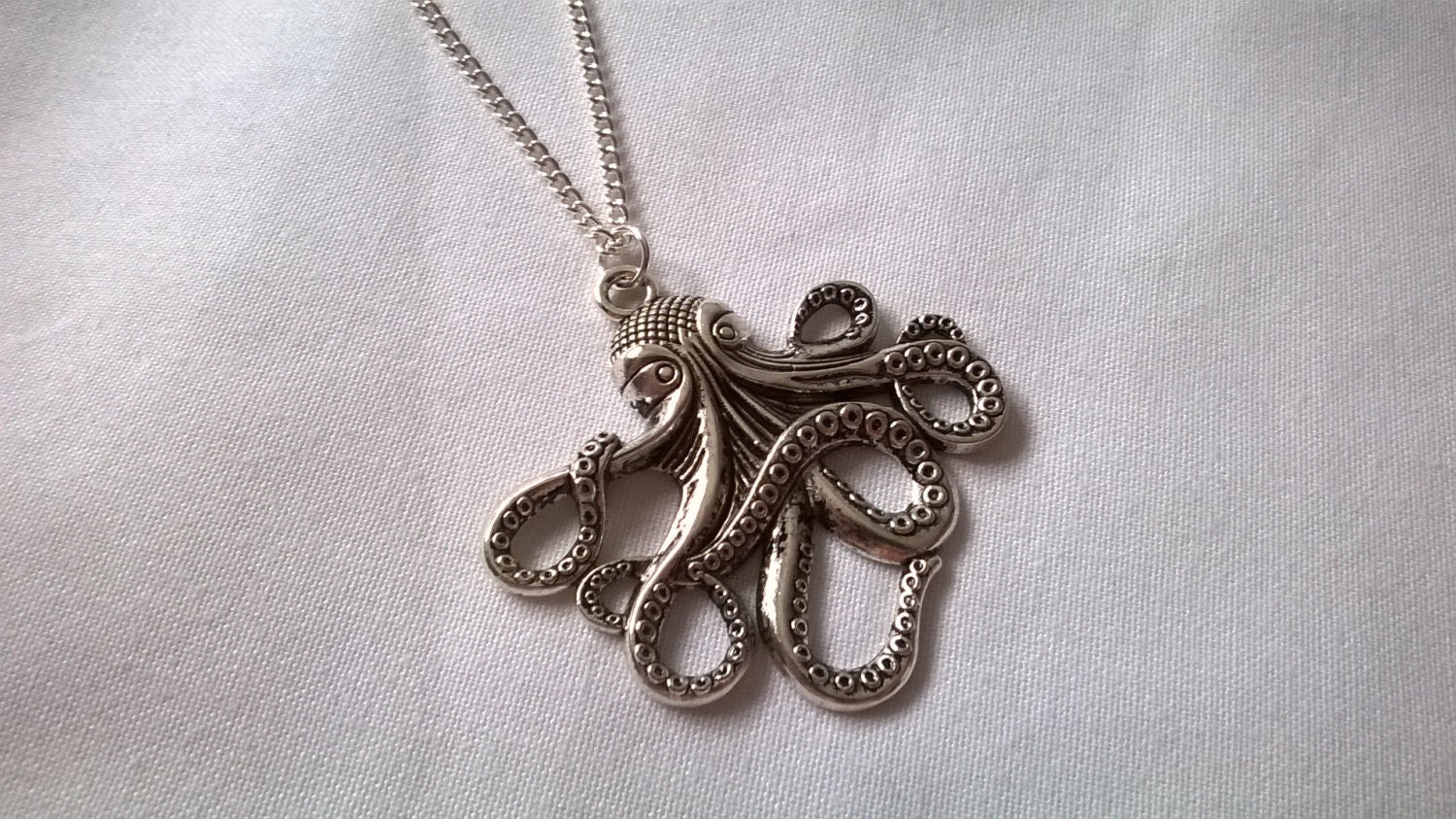 octopus necklace, nautical jewellery, sea creature pendant, steampunk jewelry, octopus jewelry, gifts for her, sea animal gift