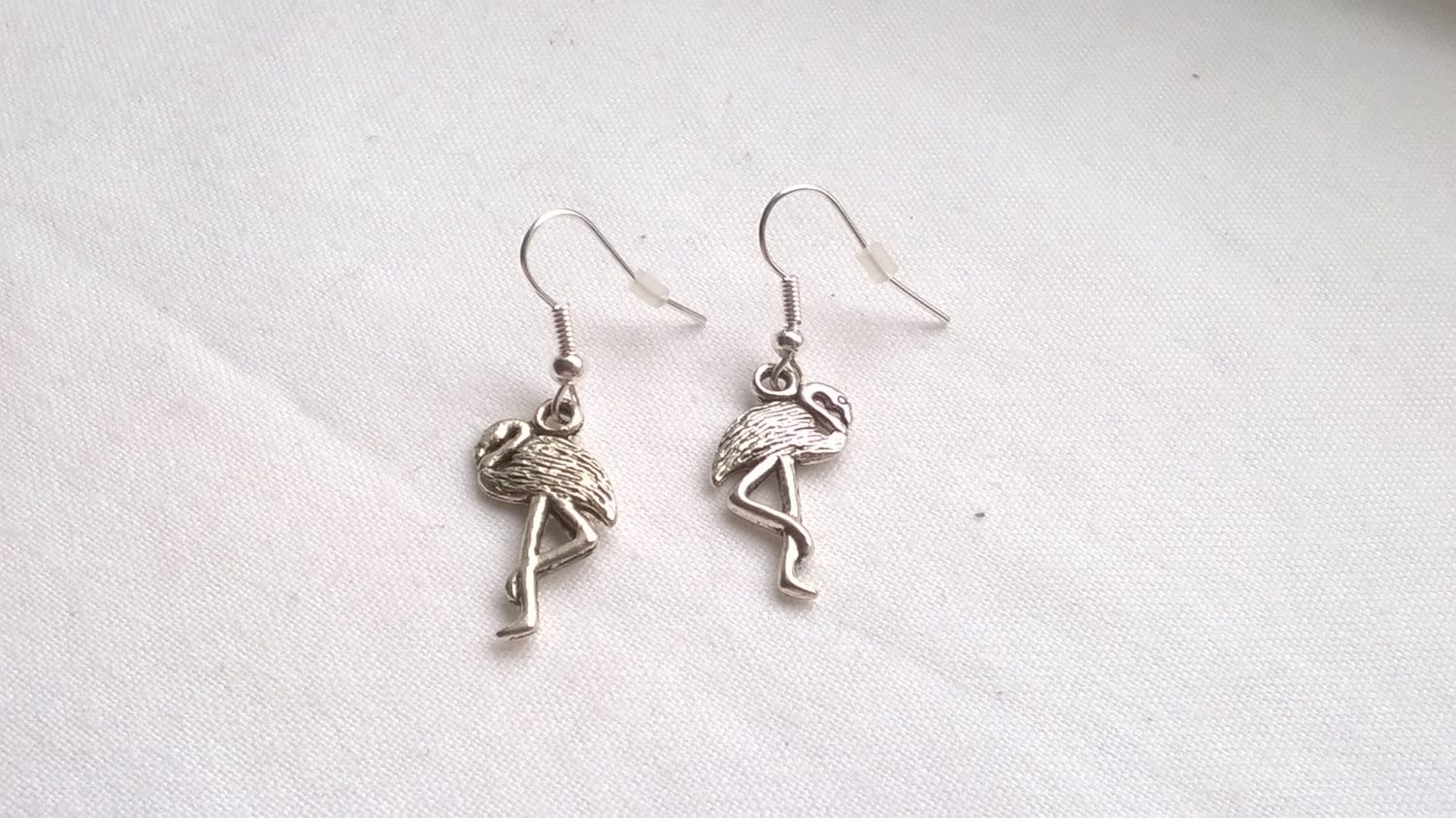 flamingo earrings, summer accessory, funky tropical bird jewellery, animal lover present, gifts for girls
