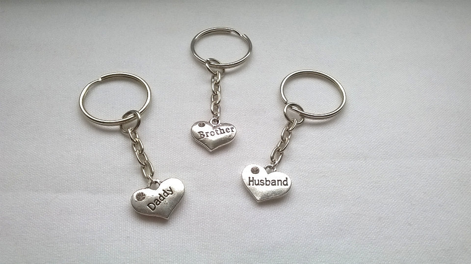 dad keyring, brother present, daddy keychain, uncle bagcharm, grandfather gift, fathers day present, thankyou gift, gift for him