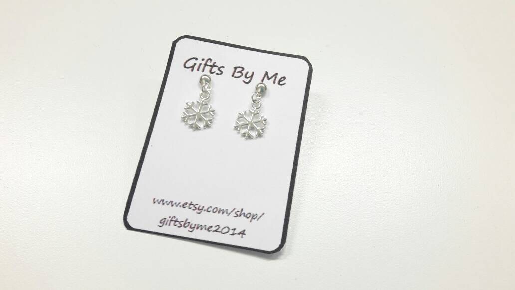 Snowflake earrings, ice earrings, snow earrings, christmas jewellery, xmas jewelry, stocking filler, secret santa gift, winter accessory