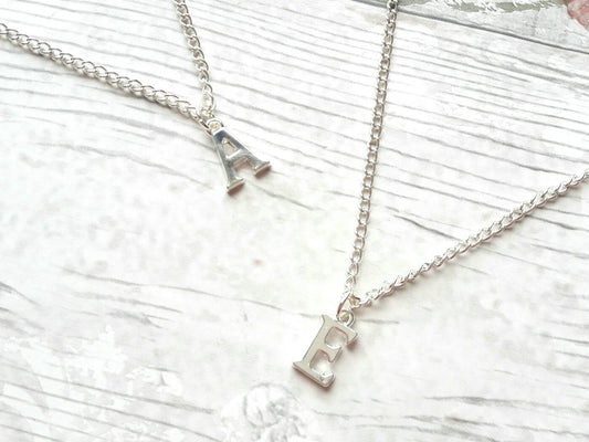 Initial necklace, personalised letter jewellery, bridesmaid thankyou gift, monogram necklace, kids necklace, bridal party wedding present