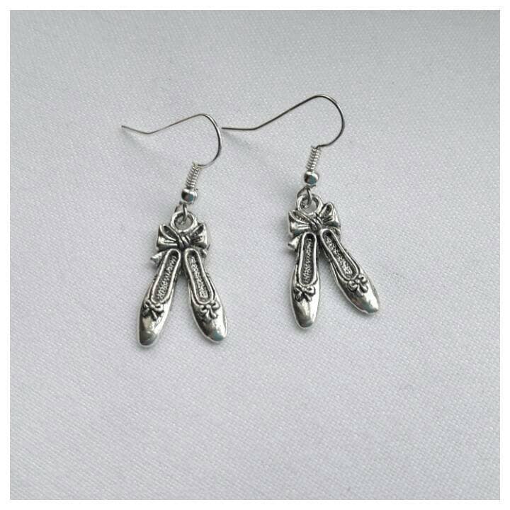 Ballet shoe earrings, ballerina jewellery, dance jewelry, ballet slipper jewellery, ballet dancer gift, minimalist studs