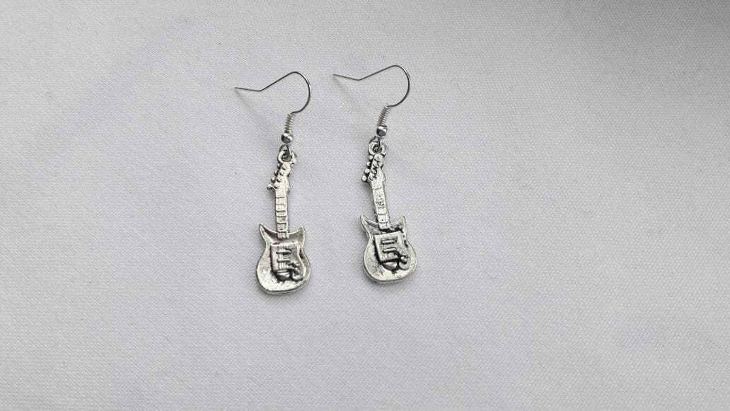 Guitar earrings, musical instrument jewellery, dance jewelry, music teacher jewellery, the you present, teacher appreciation present