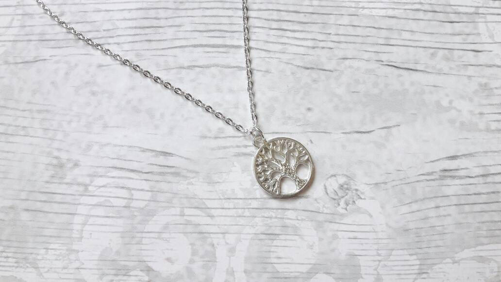 Tree necklace, forest necklace, tree pendant, woodland gift, Celtic gift for her, tree of life jewellery, kids necklace, children jewellery
