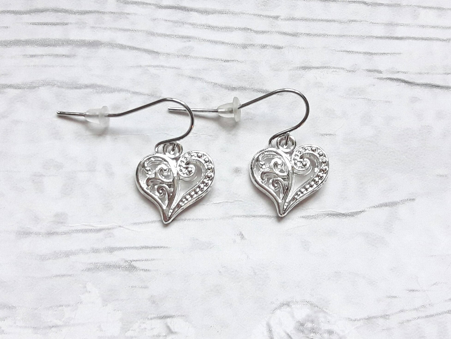 heart earrings, love jewellery, valentines day jewelry, summer accessory, gifts for her, birthday present, mothers day gift, stocking filler