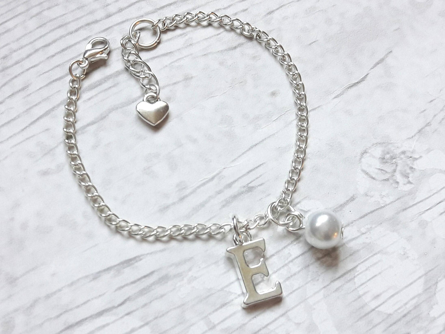 initial bracelet, personalised letter jewellery, flowergirl jewellery, bridesmaid gift, thankyou jewelry, bridal jewelry, maid of honor gift