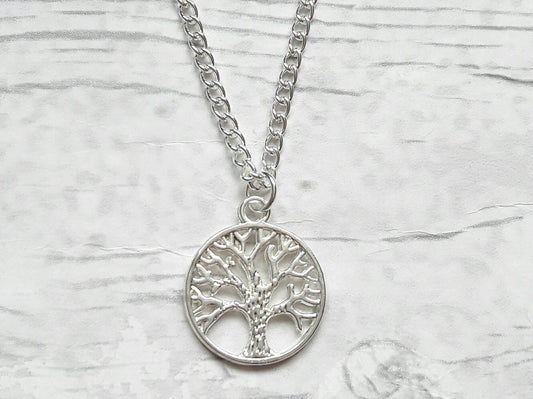 Tree necklace, forest necklace, tree pendant, woodland gift, Celtic gift for her, tree of life jewellery, kids necklace, children jewellery