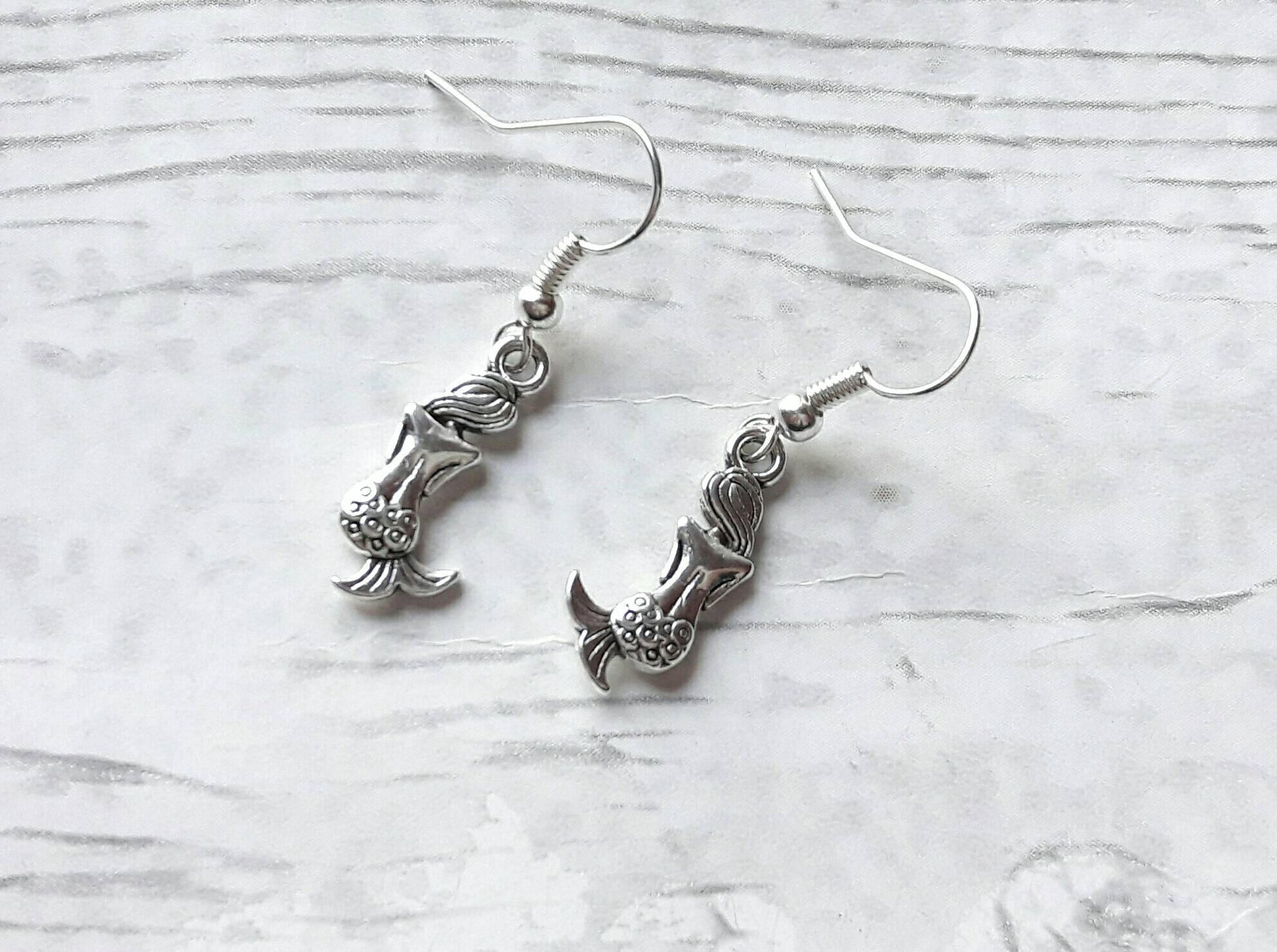 Mermaid earrings, nautical earrings, fish jewellery, animal lover, sealife gift, under the sea gift, mothers day present
