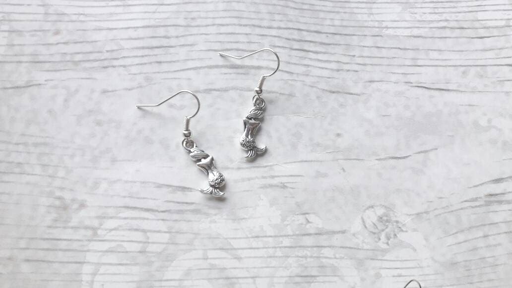 Mermaid earrings, nautical earrings, fish jewellery, animal lover, sealife gift, under the sea gift, mothers day present