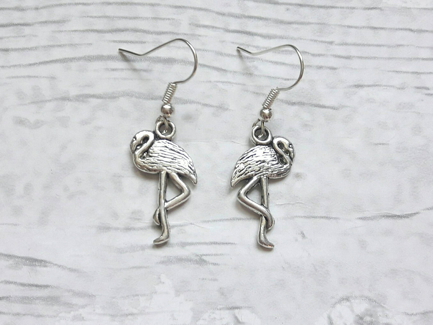 flamingo earrings, summer accessory, funky tropical bird jewellery, animal lover present, gifts for girls