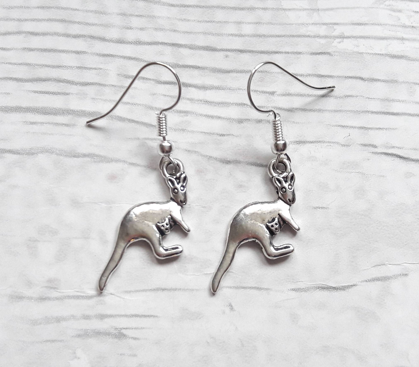 Kangaroo earrings, Australian jewellery, animal jewelry, summer accessory, gifts for her, christmas stocking filler, australia present