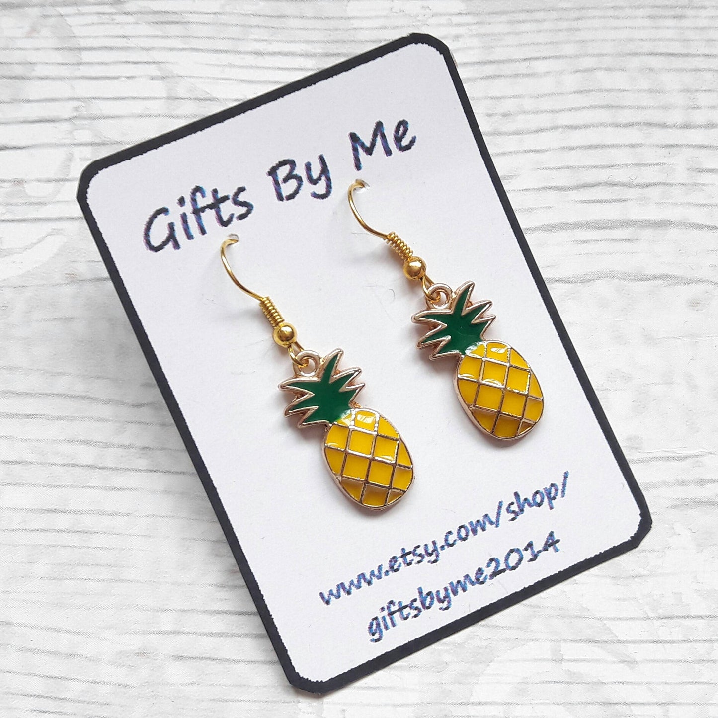 Pineapple earrings, fruit earrings, tropical jewellery, food jewelry, summer earrings, holiday jewellery, gifts for her,
