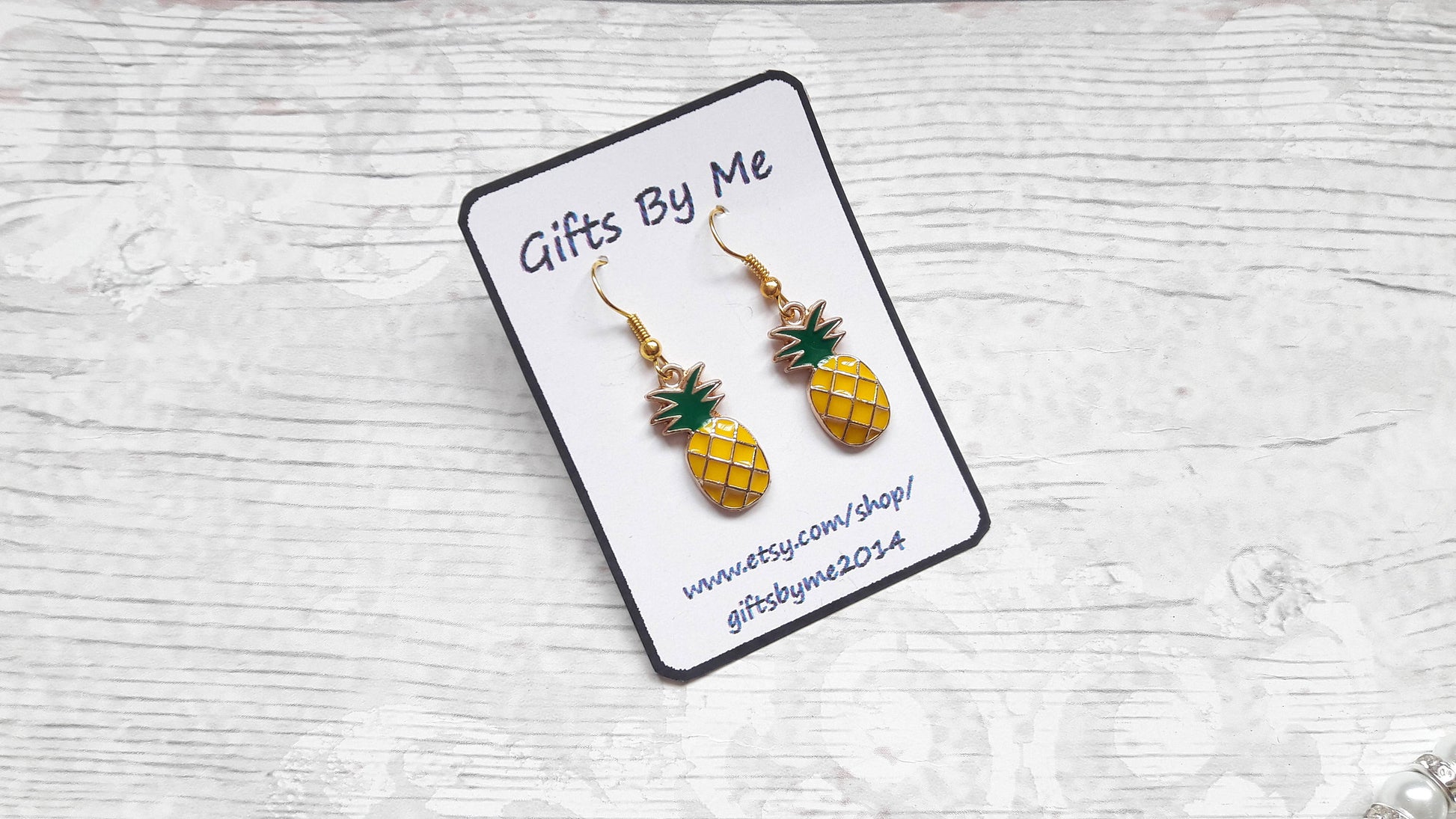 Pineapple earrings, fruit earrings, tropical jewellery, food jewelry, summer earrings, holiday jewellery, gifts for her,
