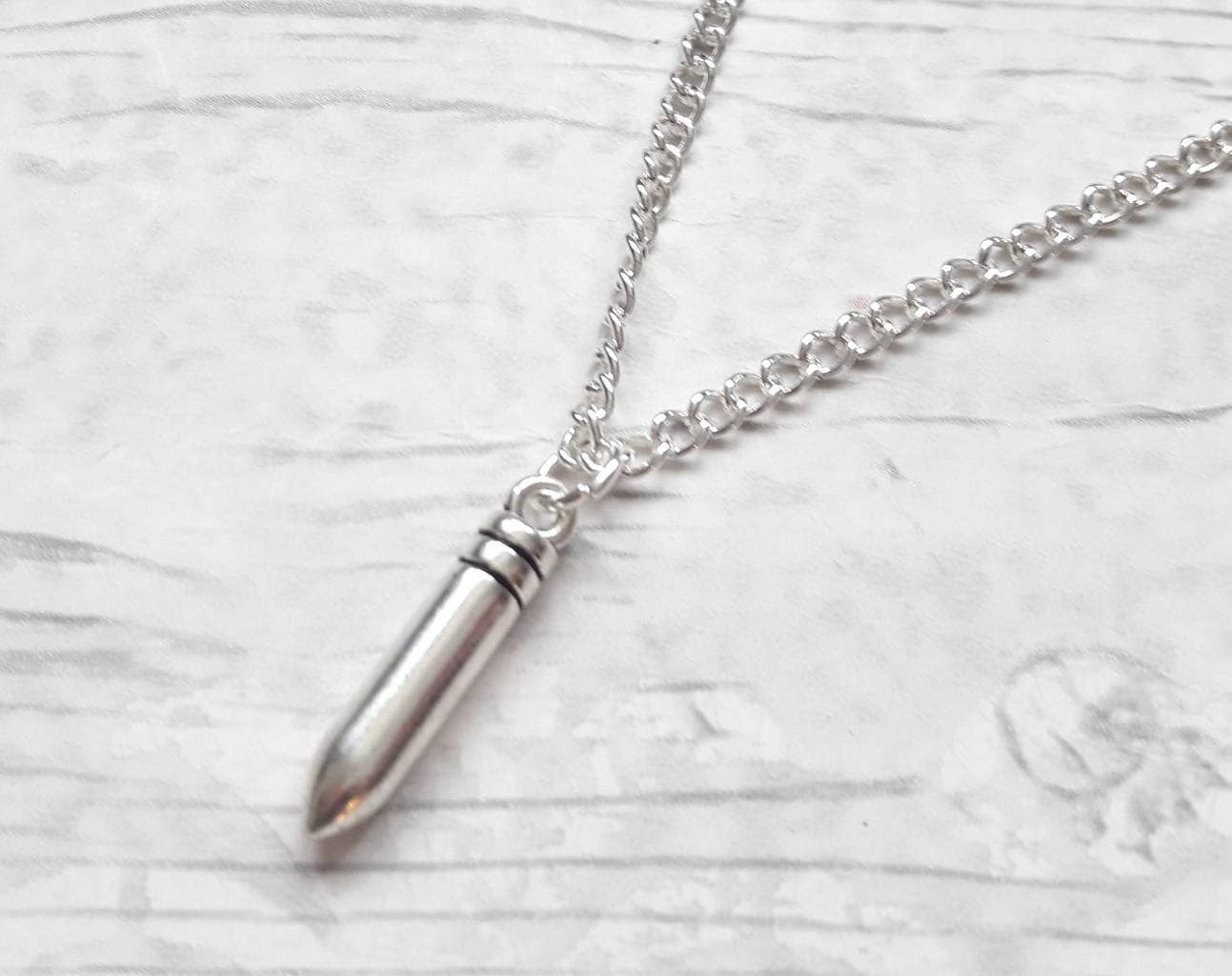 Bullet necklace, partners in crime jewelry, bullet jewellery, best friend gift, bbf necklace, gifts for friend weapon jewelry, gun necklace