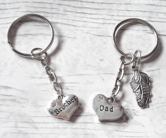 dad keyring, brother present, daddy keychain, uncle bagcharm, grandfather gift, fathers day present, thankyou gift, gift for him