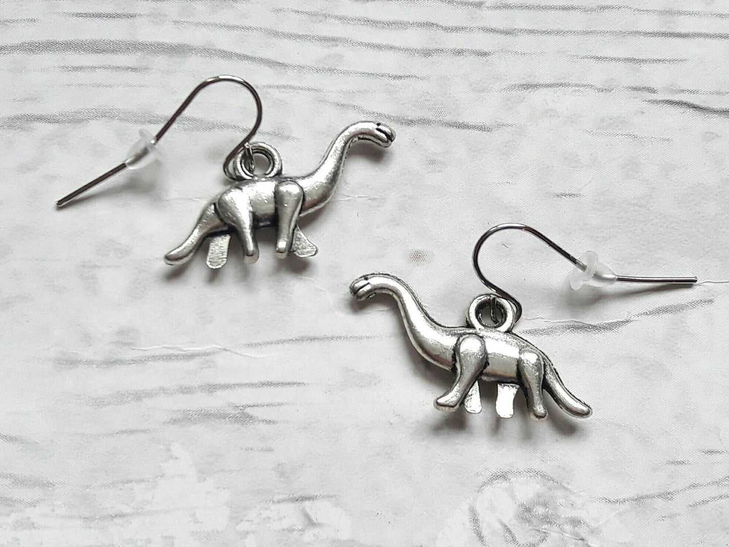 brachiosarous earrings, dinosaur earrings, reptile charm, animal jewellery, dino jewelry, retro handmade earrings, gifts for her