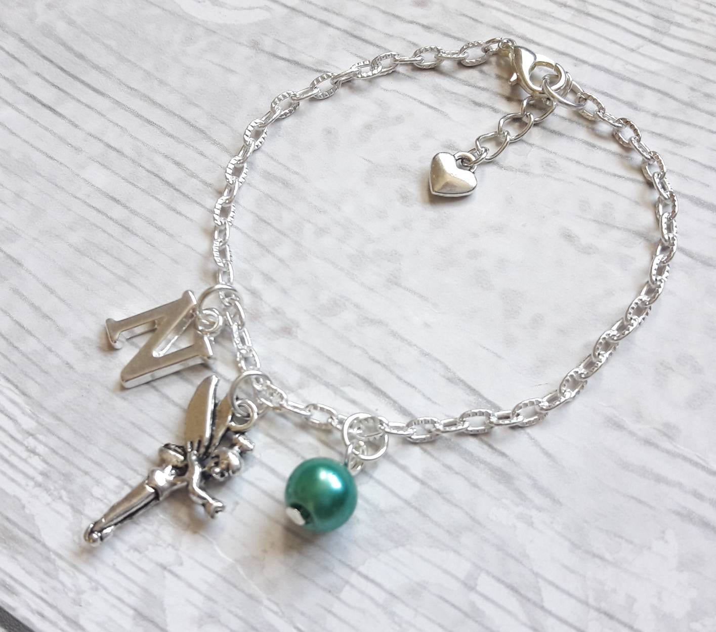 Fairy bracelet, fairytale jewellery, princess jewelry, personalised present, initial bracelet, gifts for girls, stocking filler